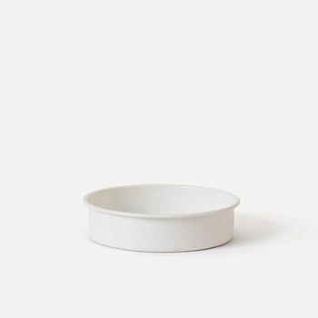 Enamel Round Baking Tray Small - White