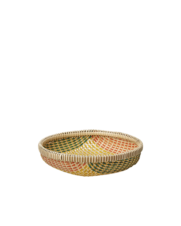 Thao Woven Basket Small - Yellow/Multi