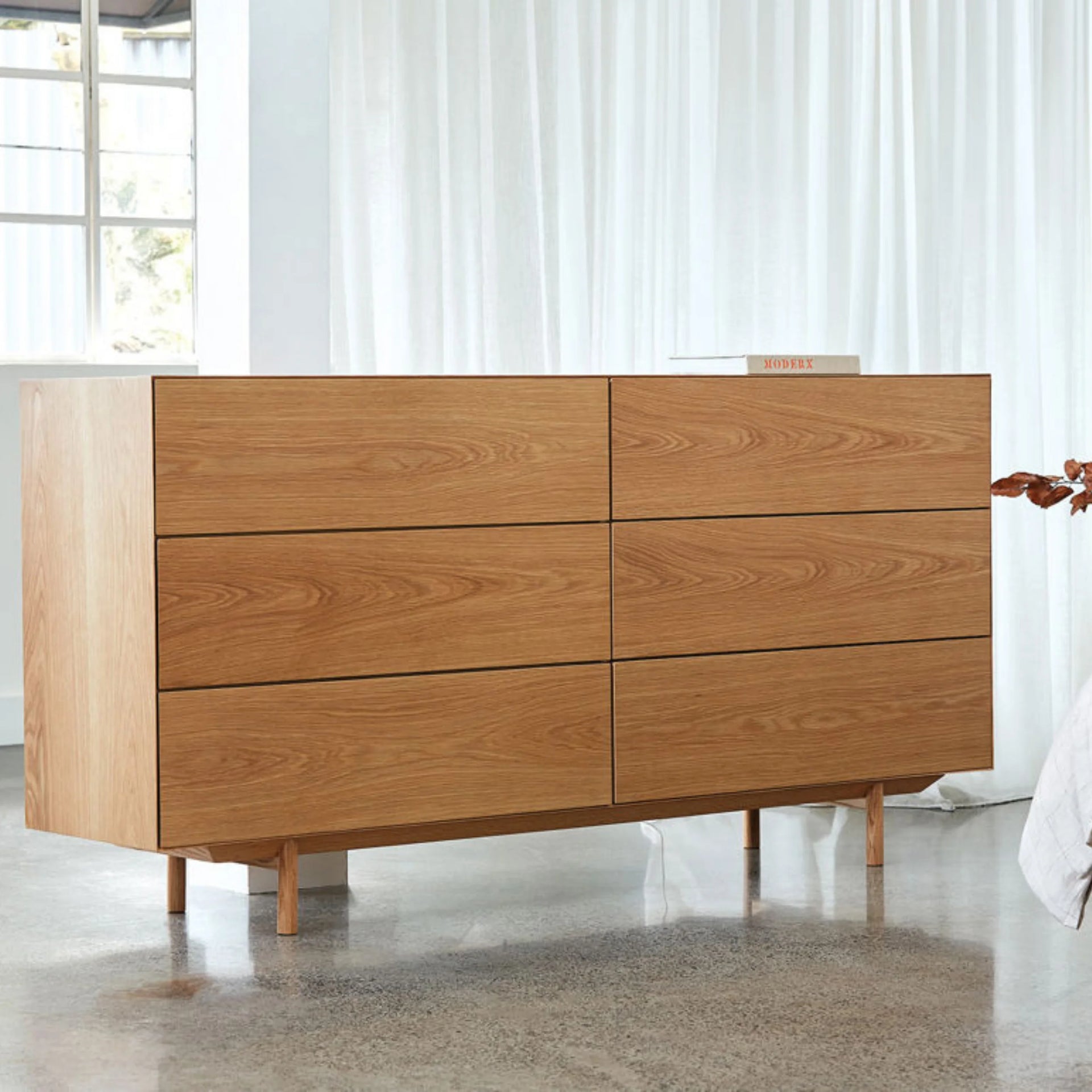 Compound 6 Drawer Chest - Oak