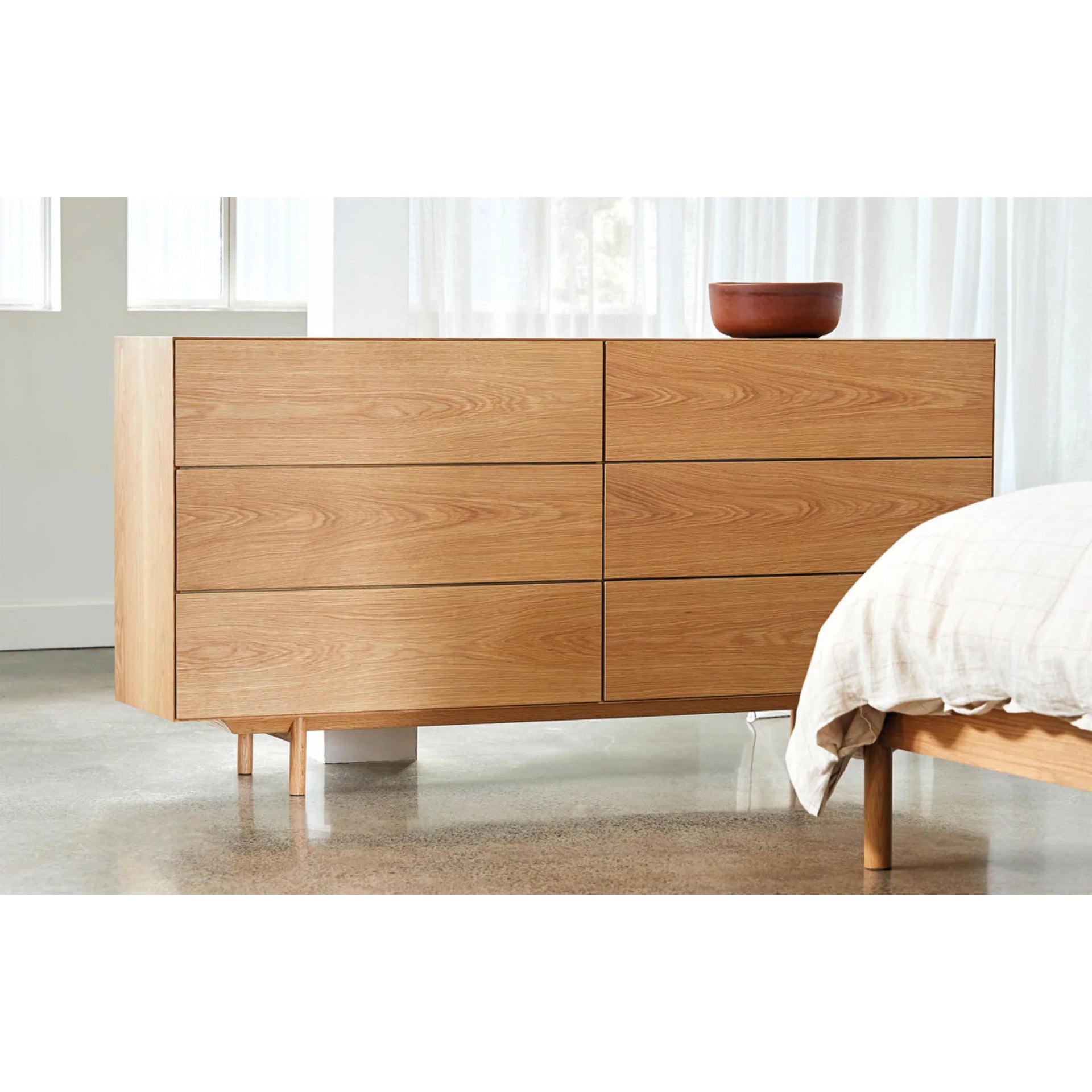 Compound 6 Drawer Chest - Oak