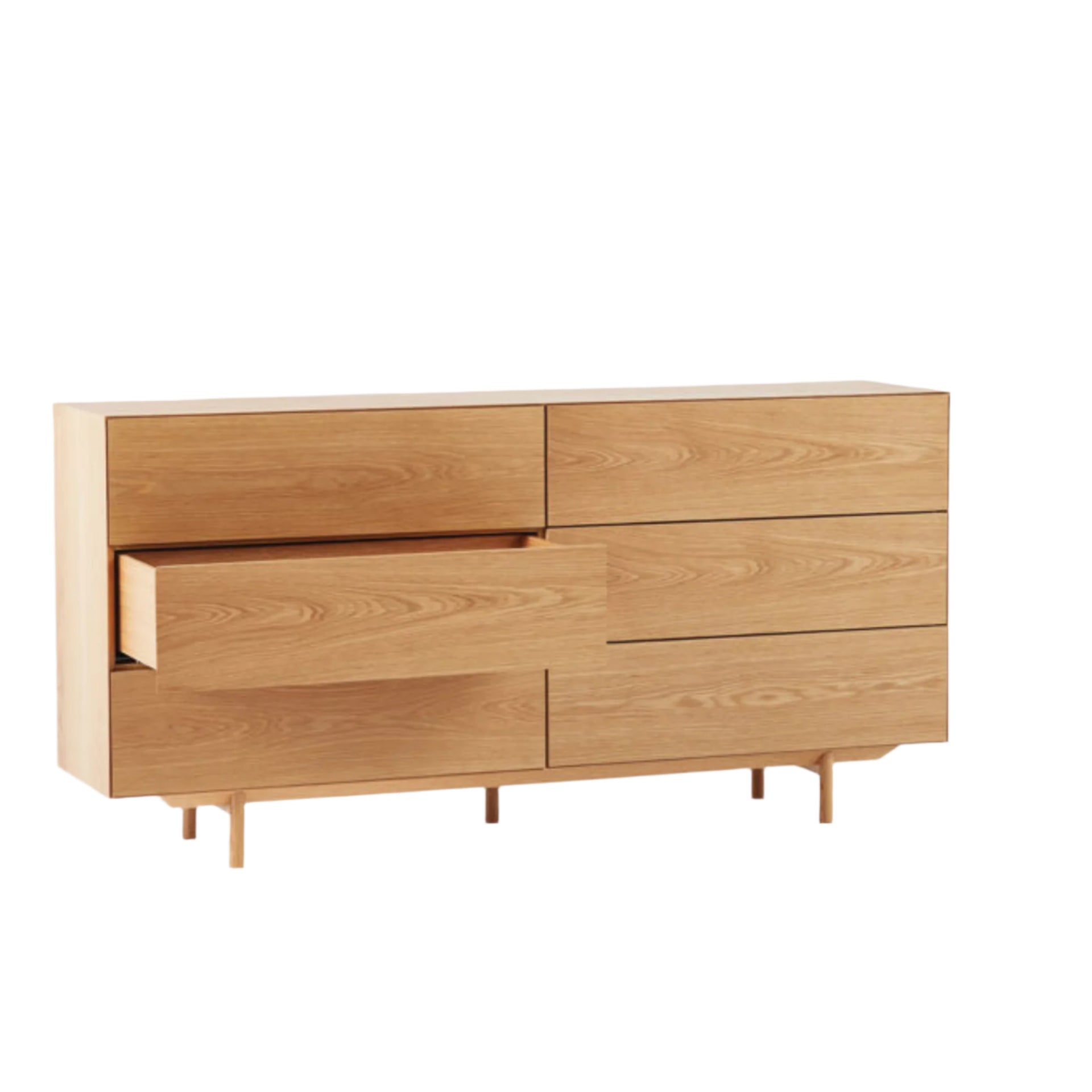Compound 6 Drawer Chest - Oak