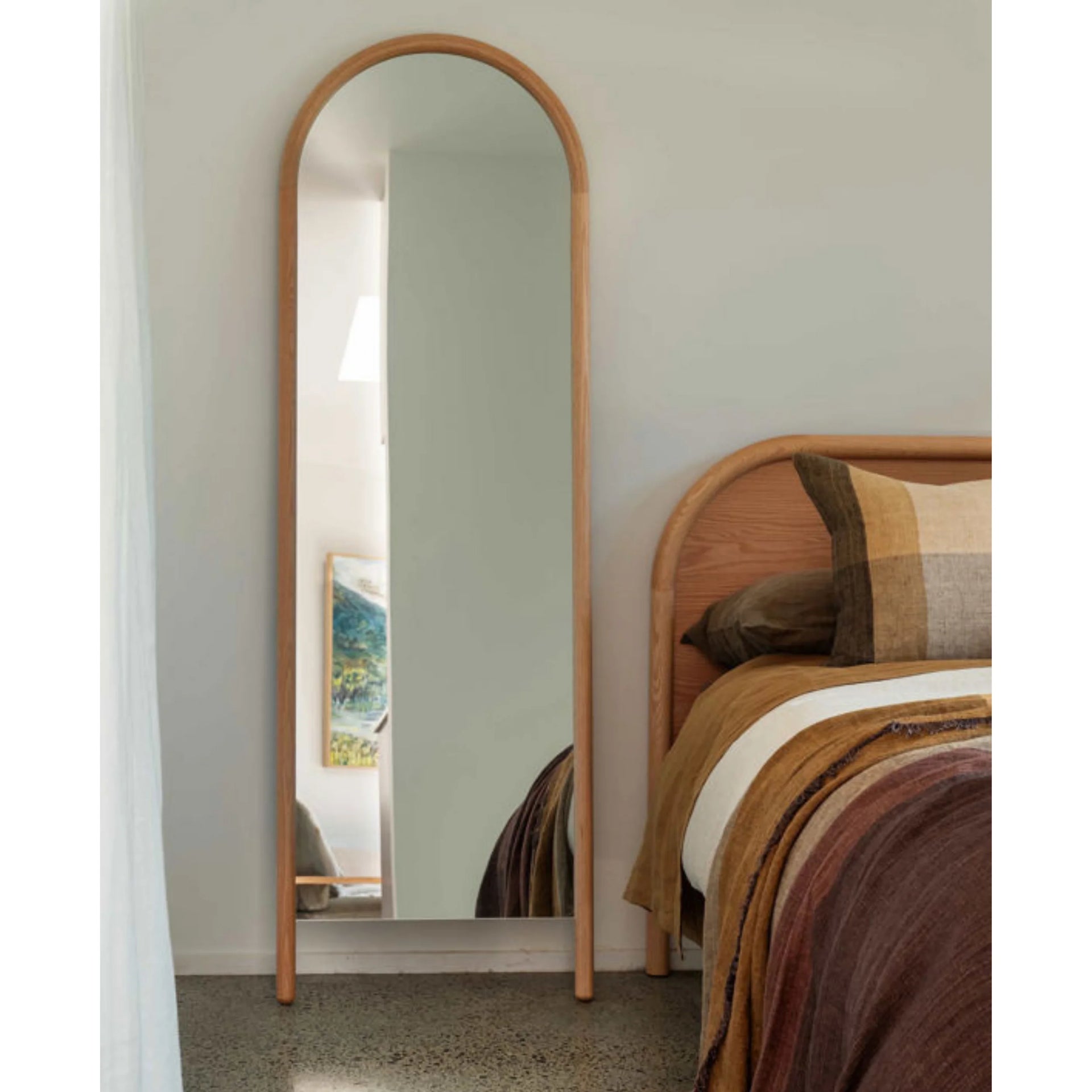 Arc Mirror 58cm X 178cm - Oak