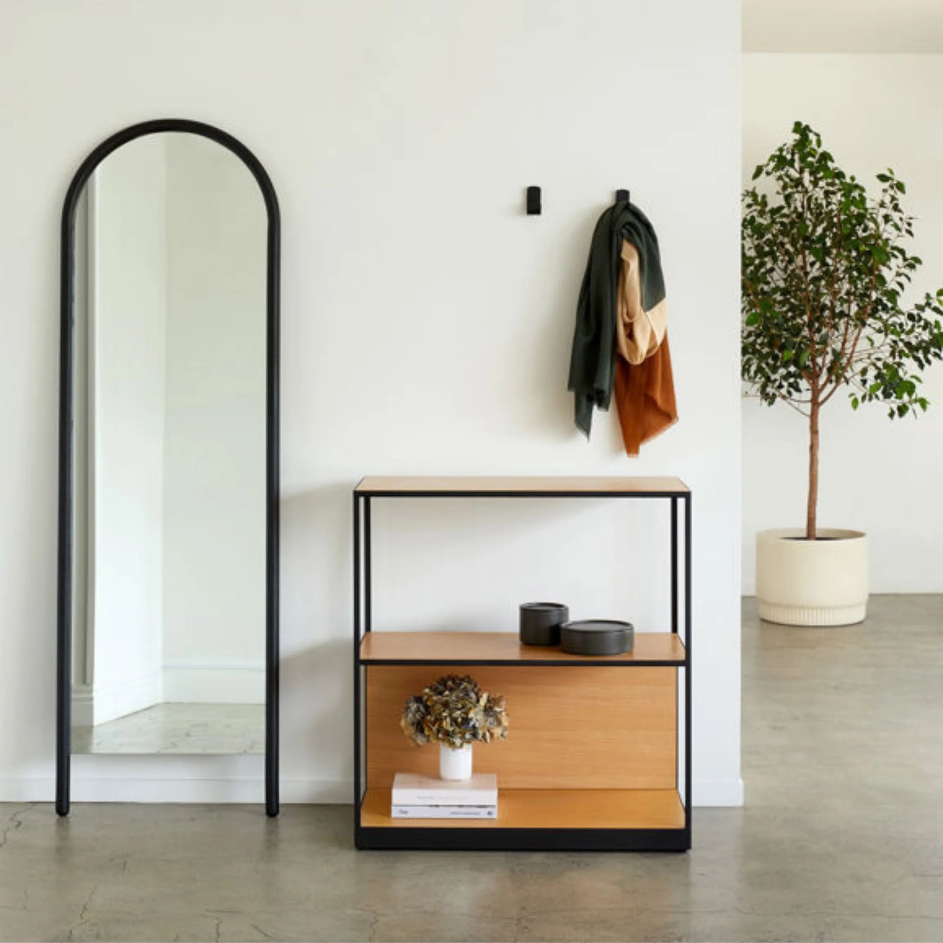 Arc Mirror 58cm X 178cm - Black