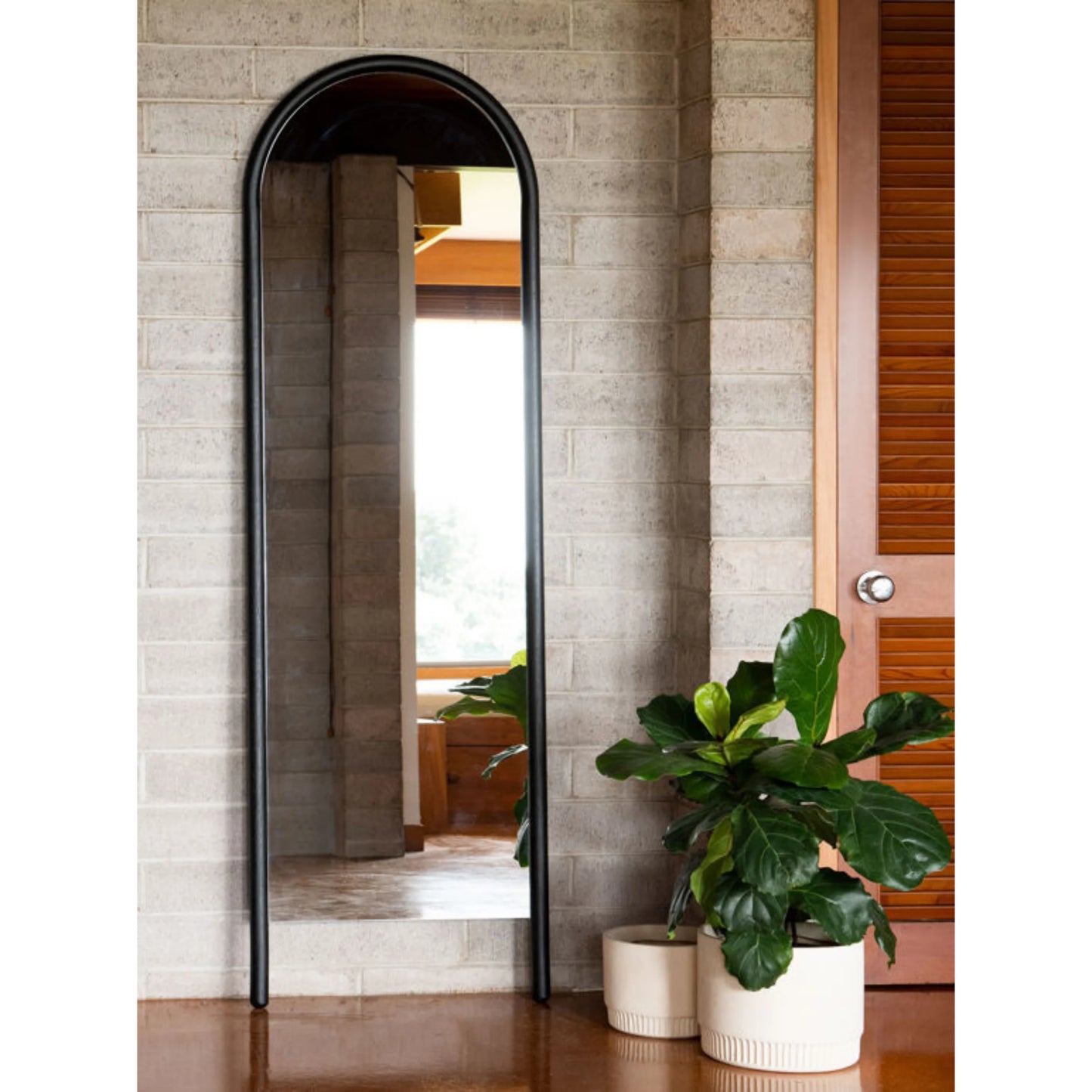 Arc Mirror 58cm X 178cm - Black