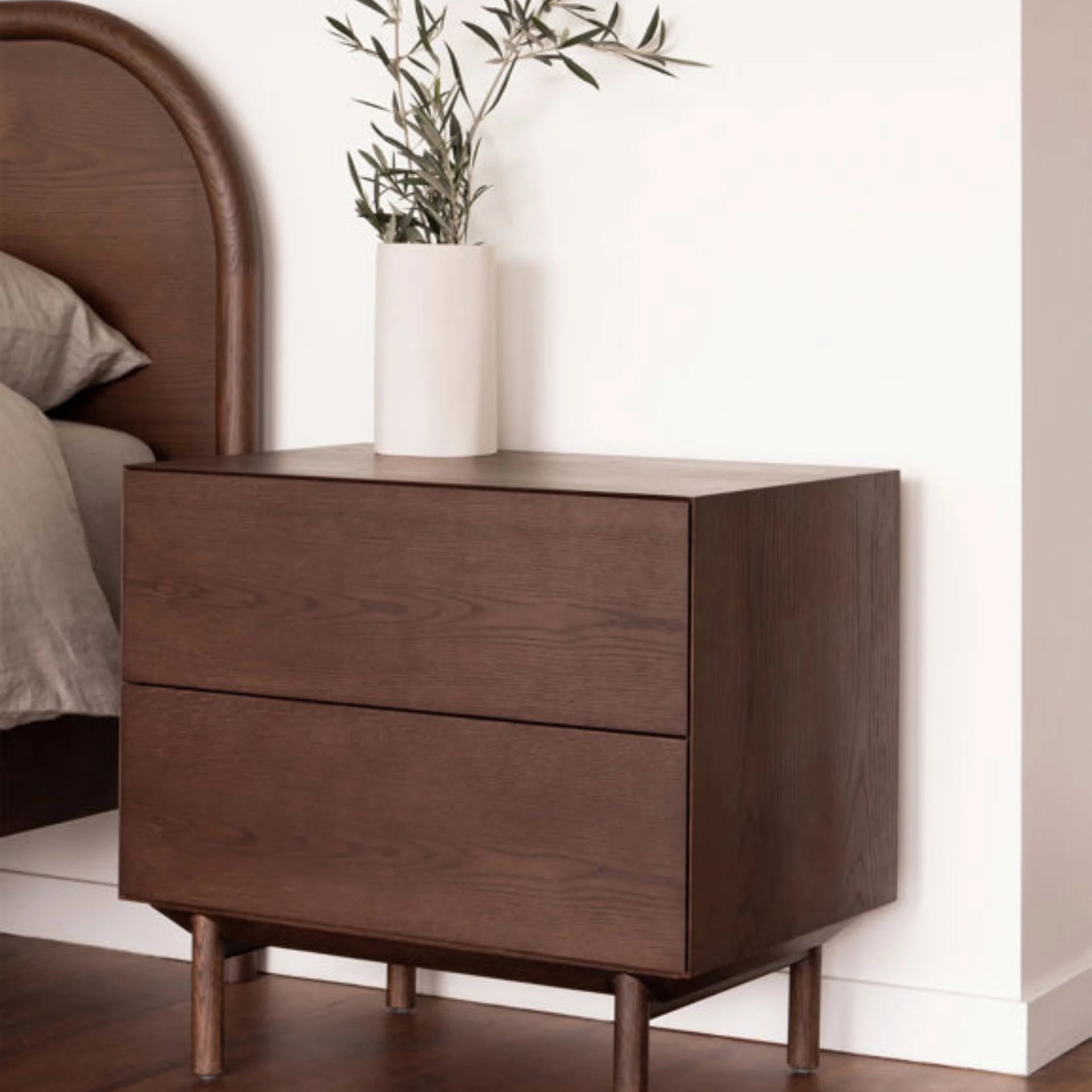 Compound Bedside Table - Dark Oak