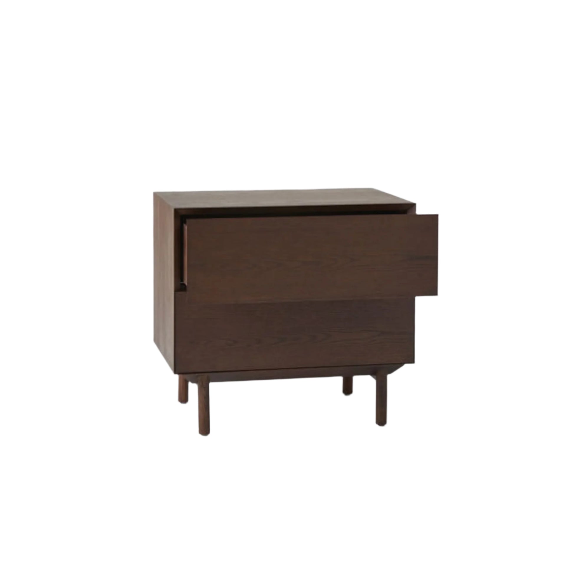 Compound Bedside Table - Dark Oak