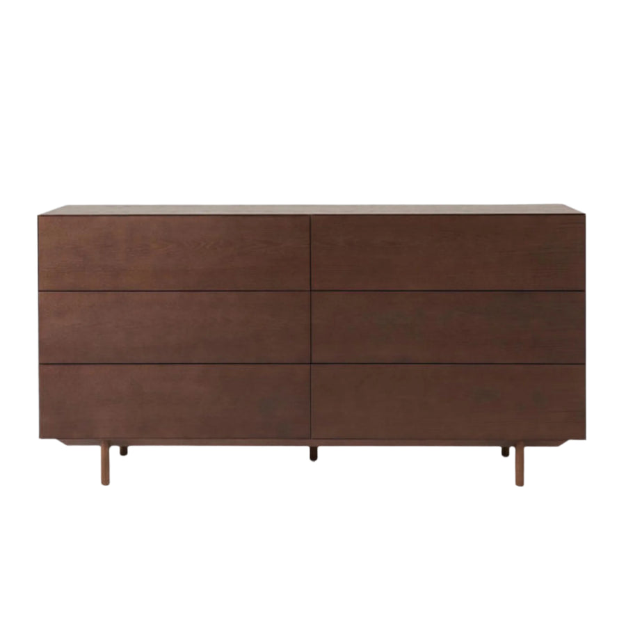 Compound 6 Drawer Chest - Dark Oak