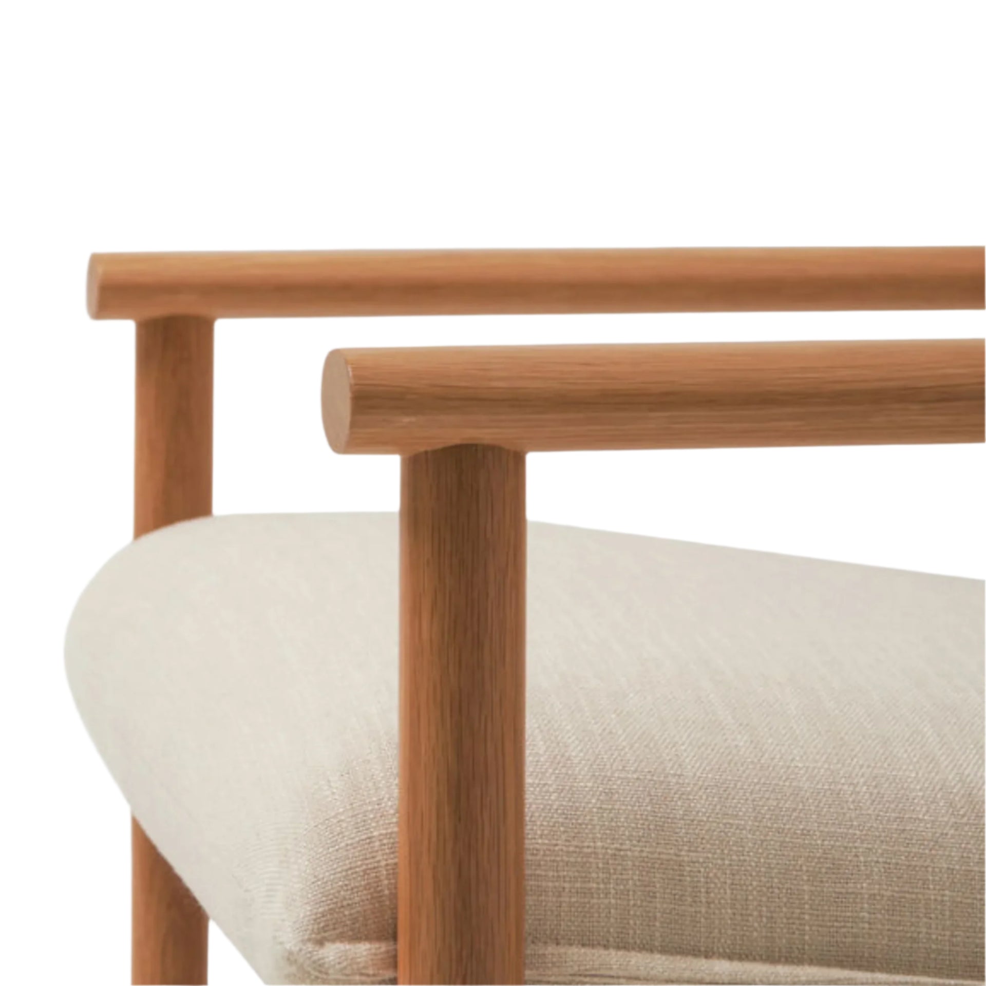 Label Armchair High - Oak/Ecru