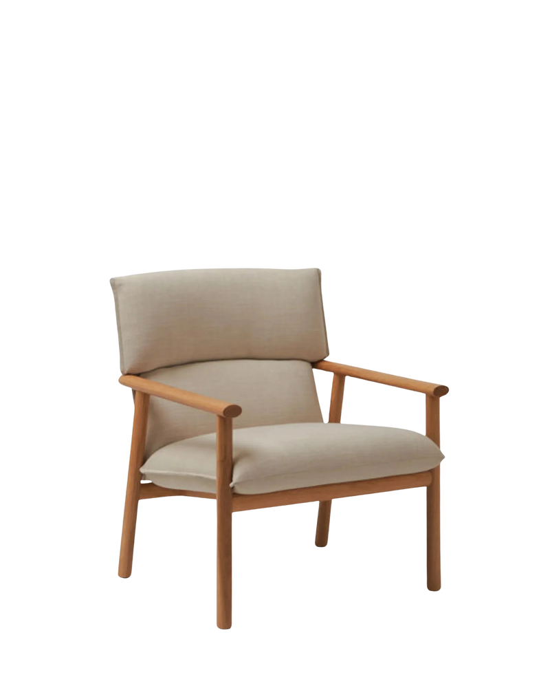 Label Armchair High - Oak/Beige