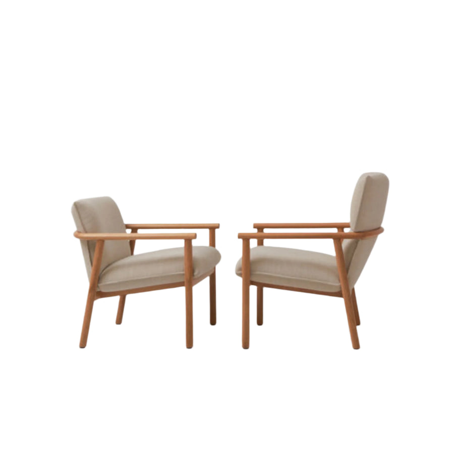 Label Armchair - Oak/Beige