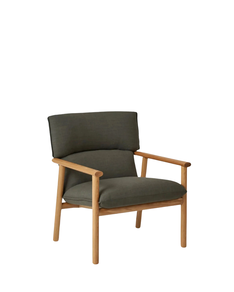 Label Armchair High - Oak/Olive