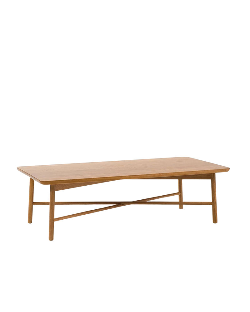 Radial Rectangular Coffee Table - Oak