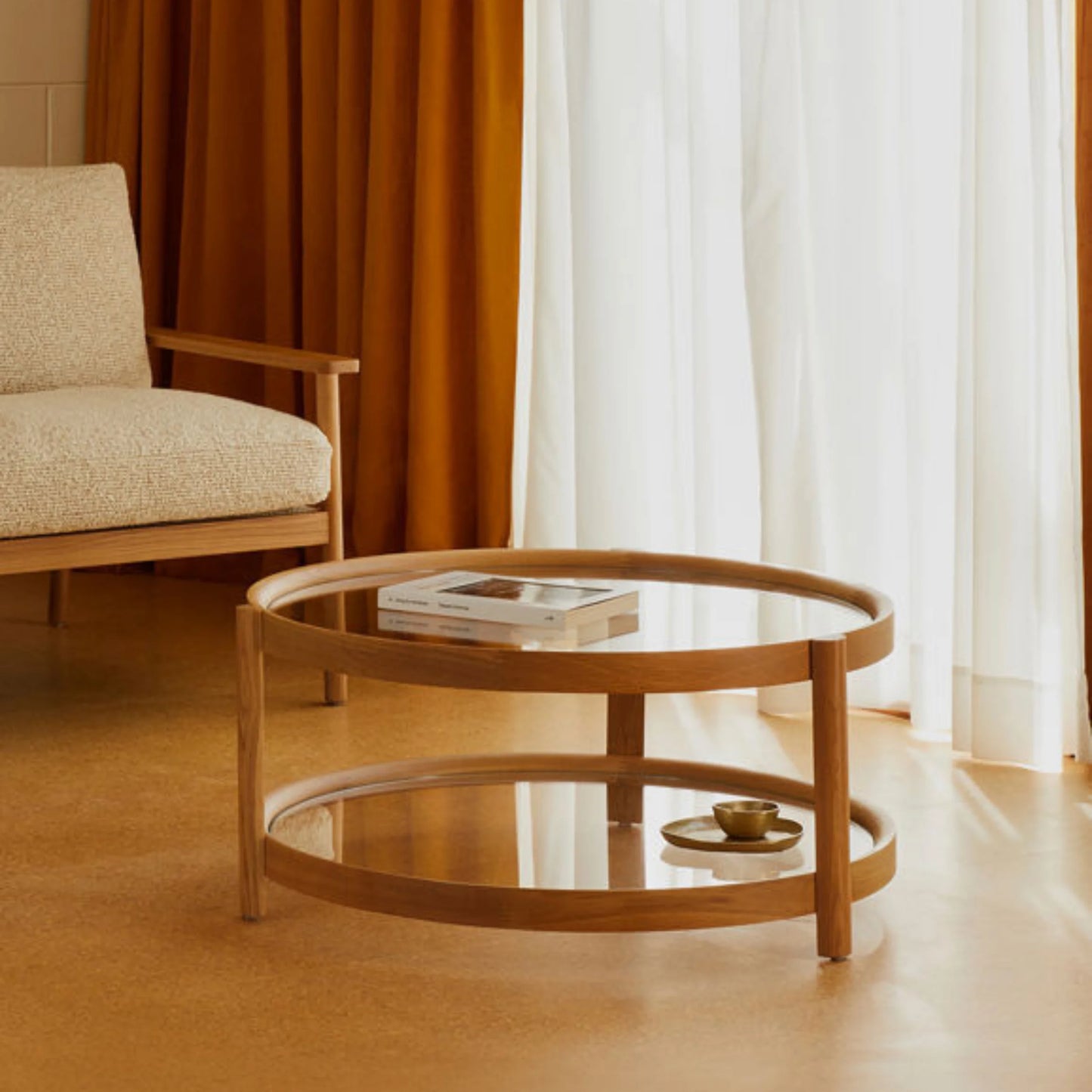 Column Coffee Table - Oak