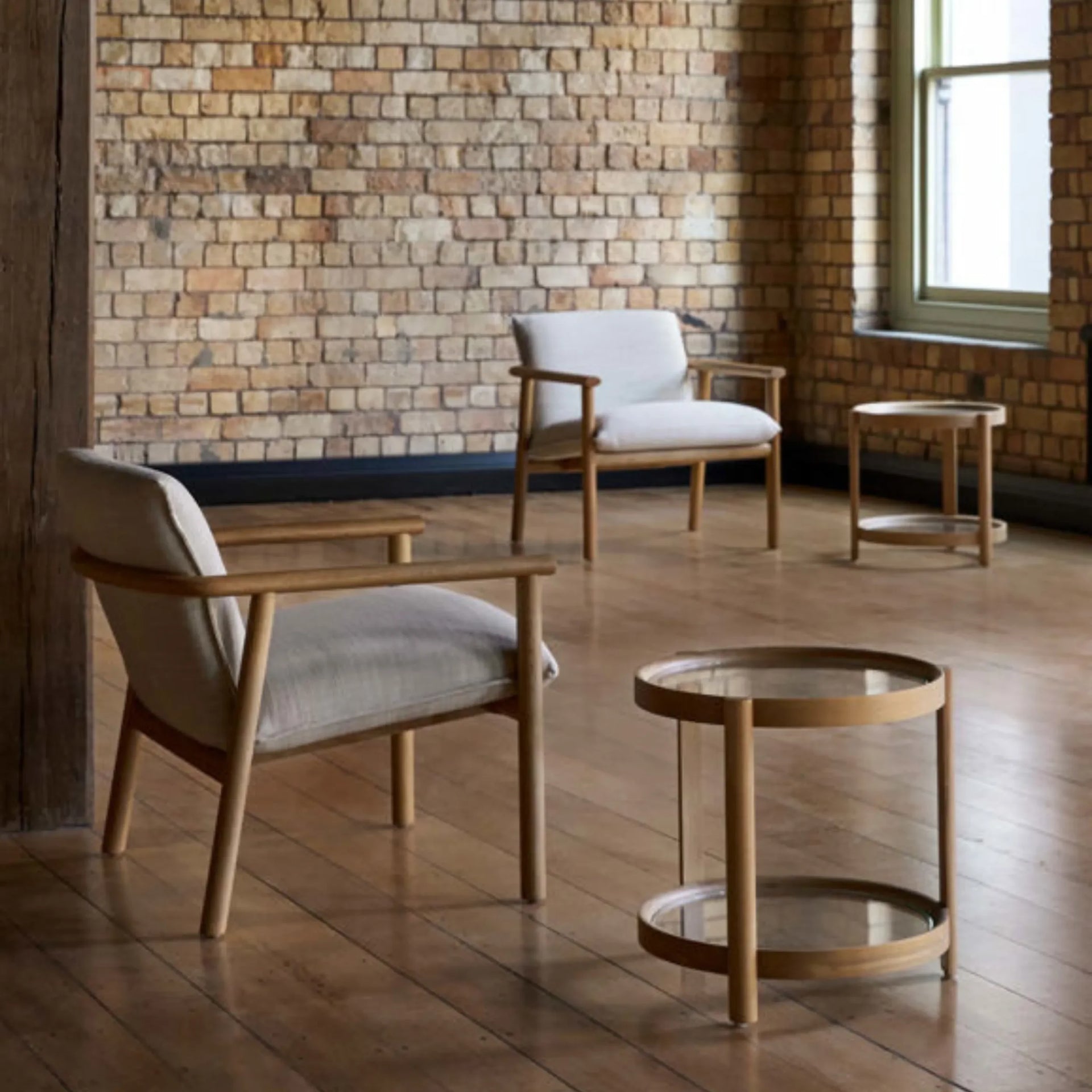 Column Side Table - Oak