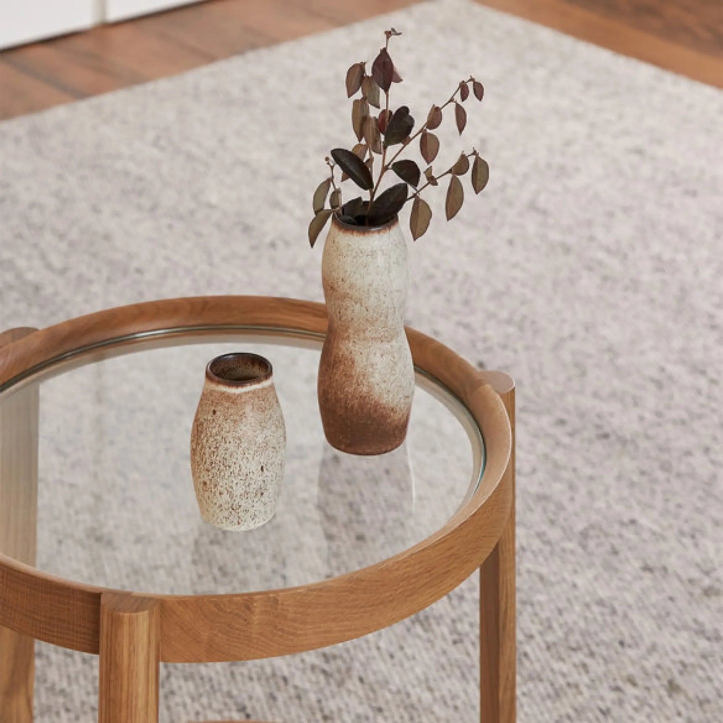 Column Side Table - Oak