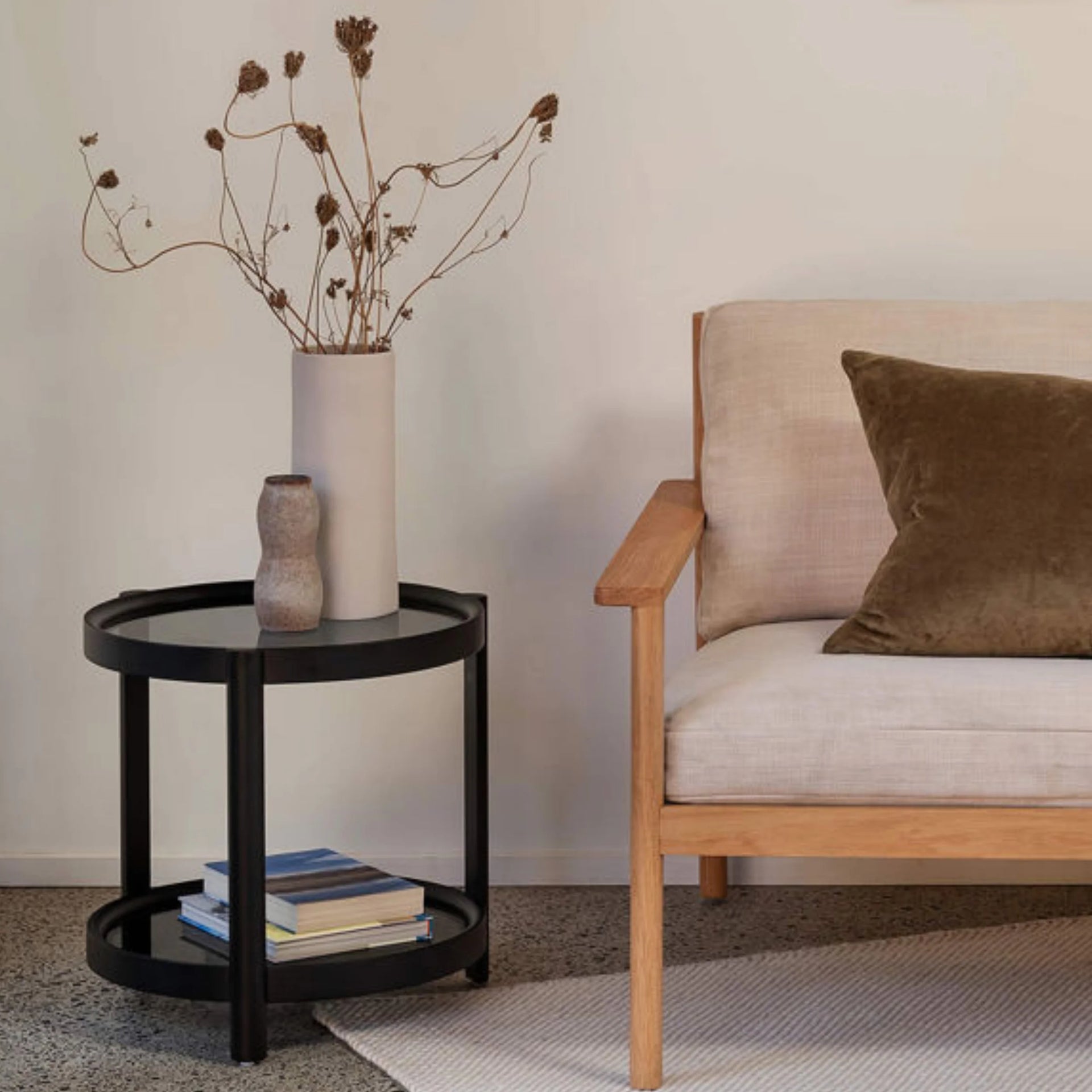 Column Side Table - Black