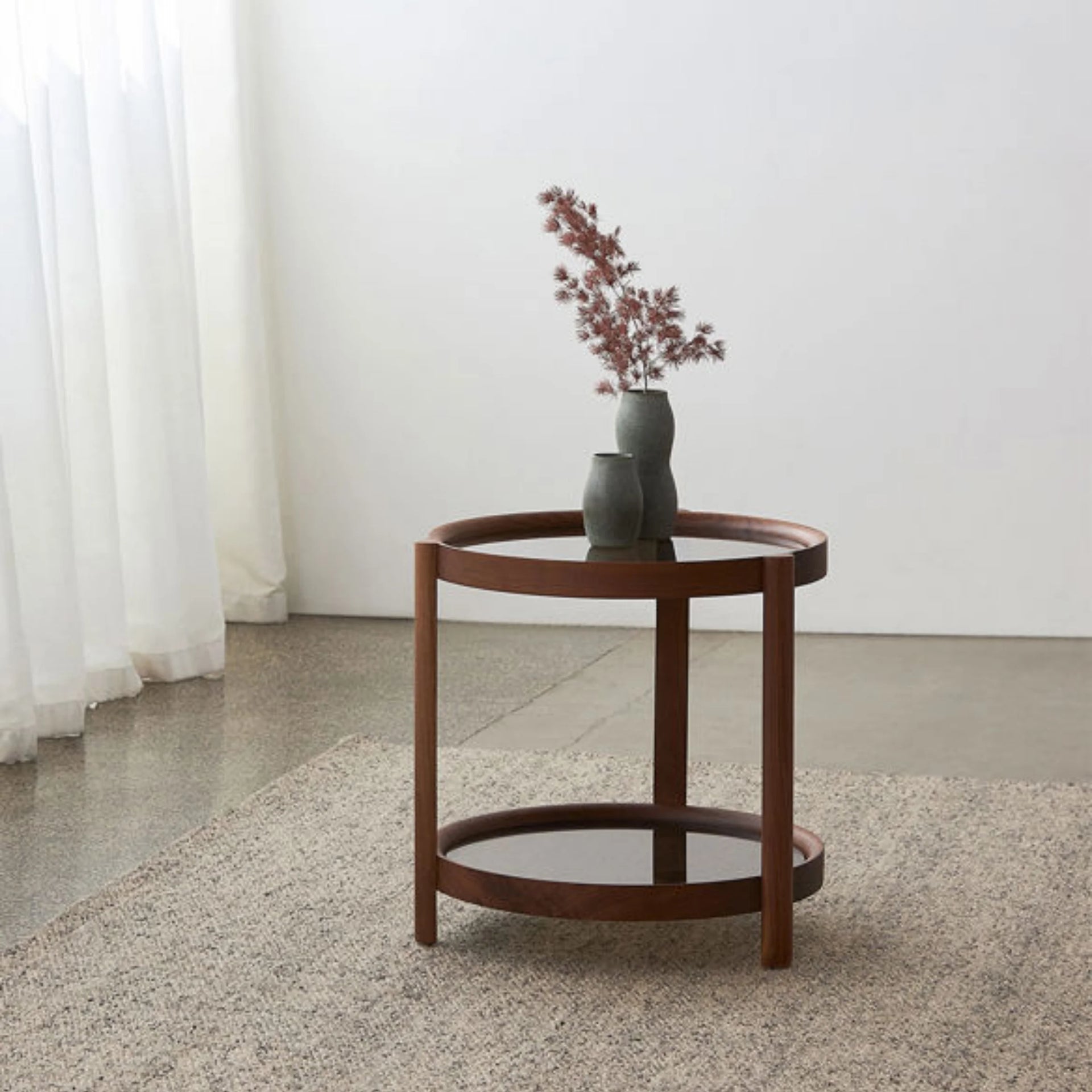Column Side Table - Walnut