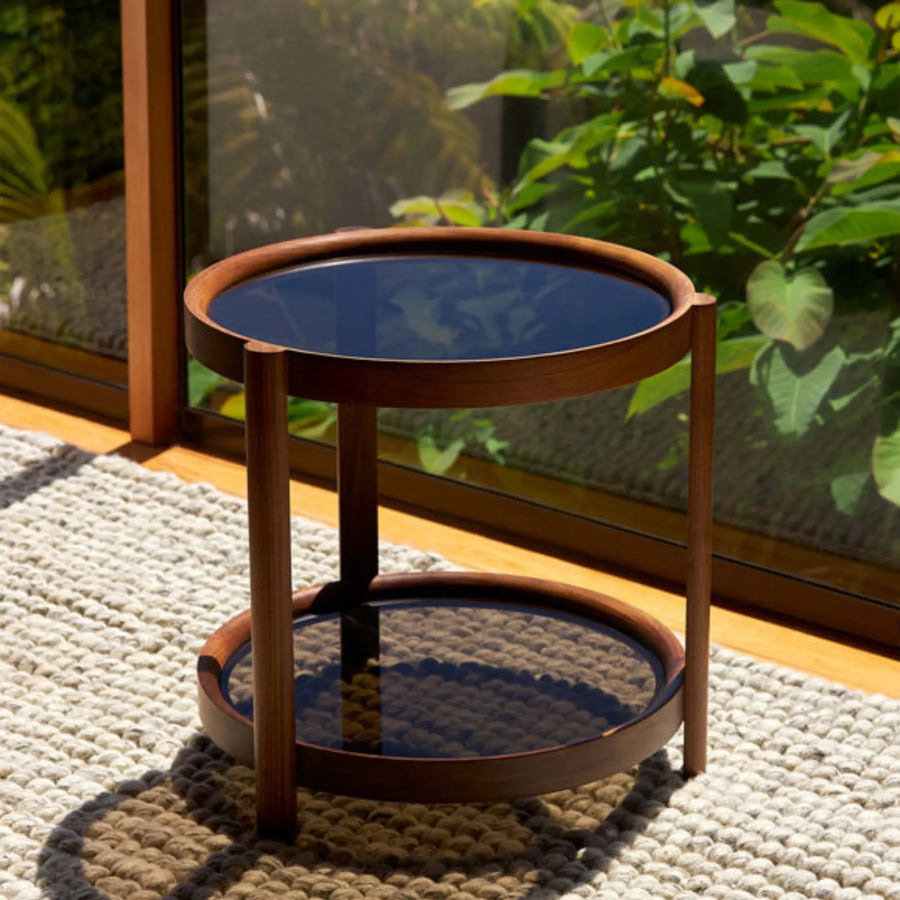 Column Side Table - Walnut