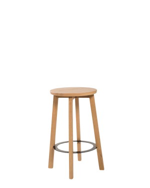 Hut Stool Mid - Oak/Black