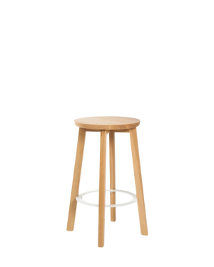 Hut Stool Mid - Oak/White
