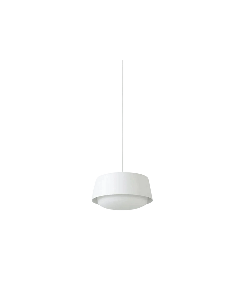 Ellipse Short White Pendant - Small