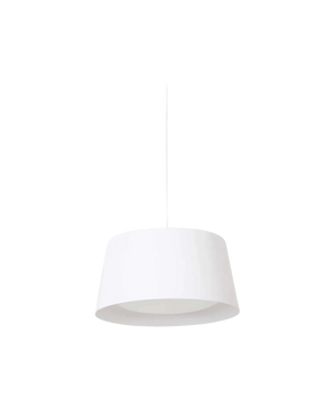Ellipse Tall White Pendant - Large