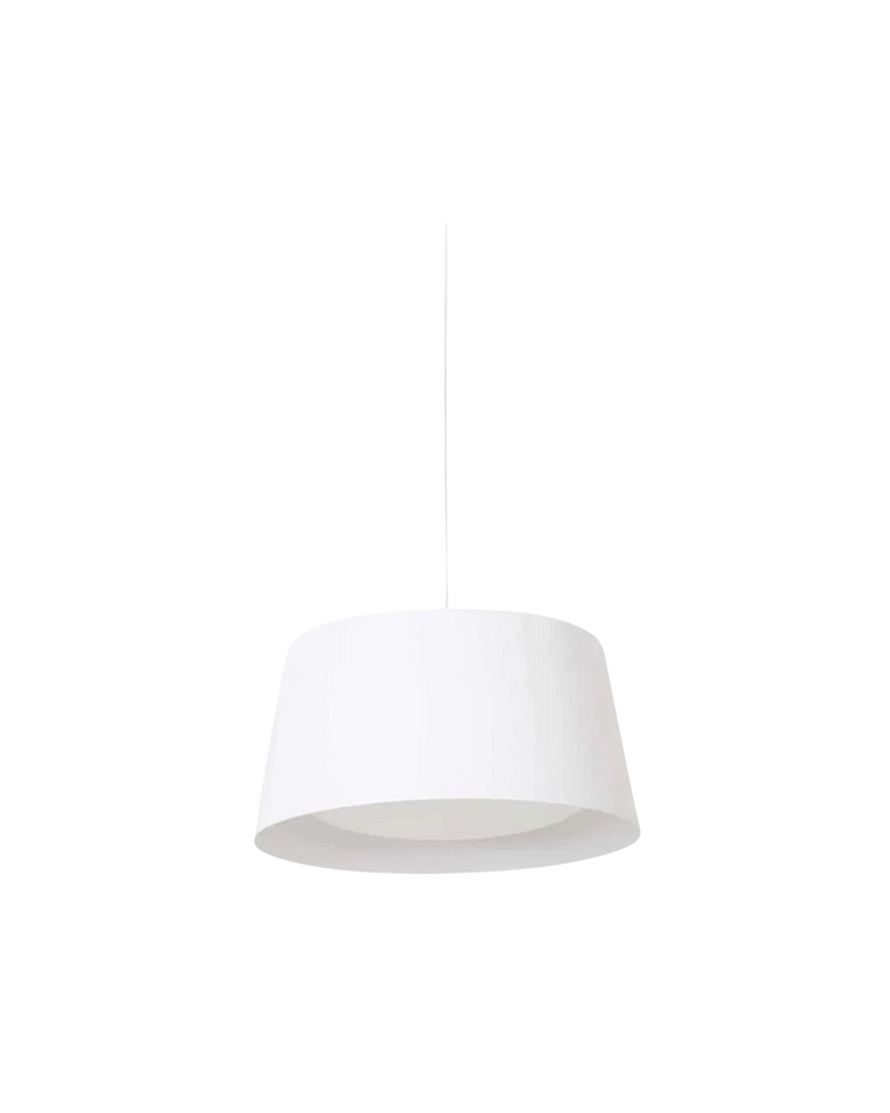 Ellipse Tall White Pendant - Large