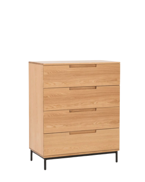 Bureau 4 Drawer Chest - Oak