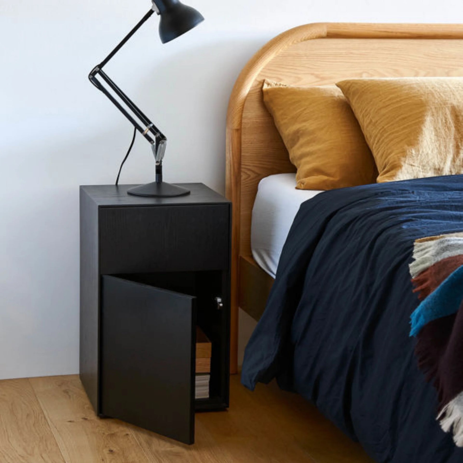 Plinth Bedside Left Hand - Black