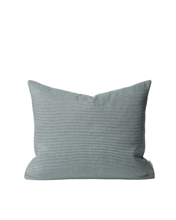 Reversible Pinstripe Cushion - Cod/Coconut