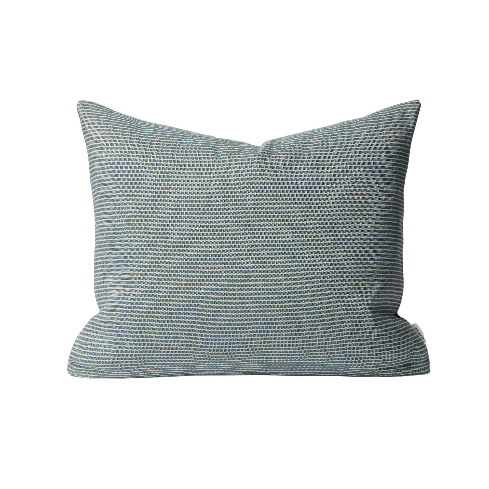 Reversible Pinstripe Cushion - Cod/Coconut
