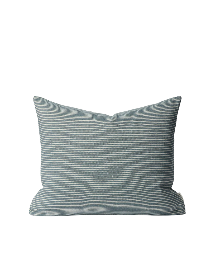 Reversible Pinstripe Cushion - Cod/Coconut