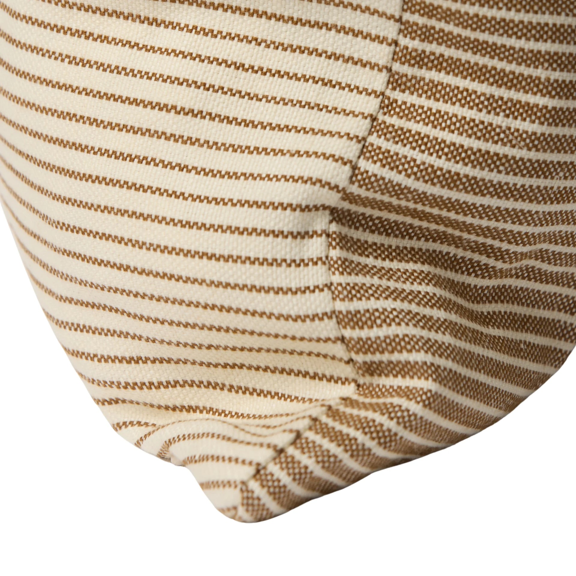 Reversible Pinstripe Cushion - Bronze/Coconut