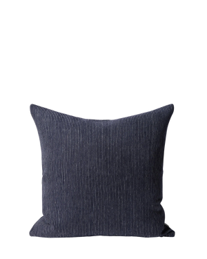 Fine Striped Linen Cushion - Night