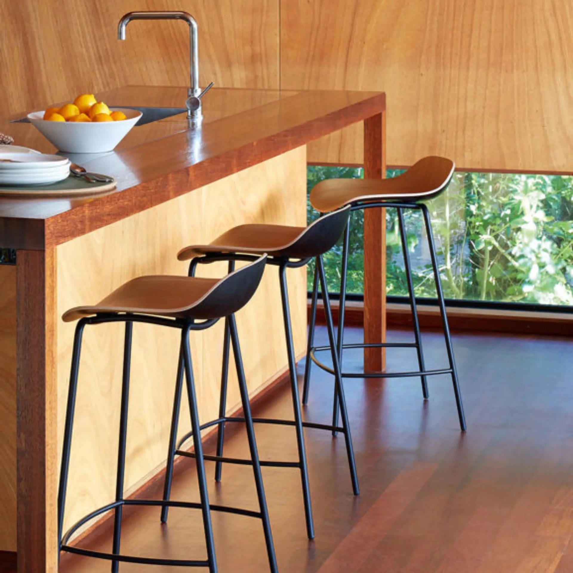 3D Stool - Oak/Black