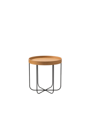 Segment Side Table - Oak/Black