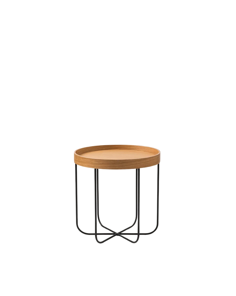 Segment Side Table - Oak/Black