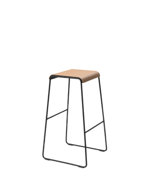 S2 Stool 72.5cm - Black/Oak