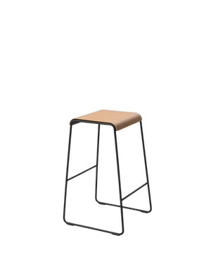 S2 Stool 64.5cm - Black/Oak