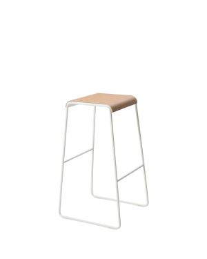 S2 Stool 72.5cm - White/Oak