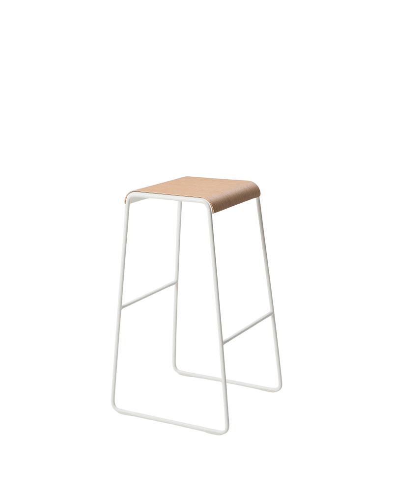 S2 Stool 72.5cm - White/Oak