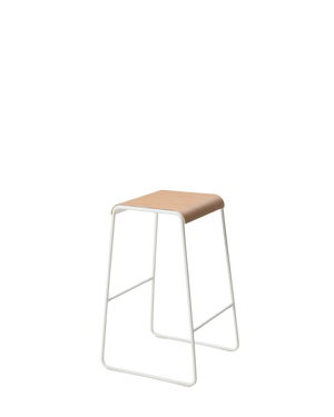 S2 Stool 64.5cm - White/Oak