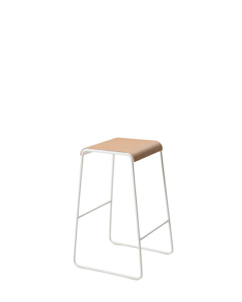 S2 Stool 64.5cm - White/Oak
