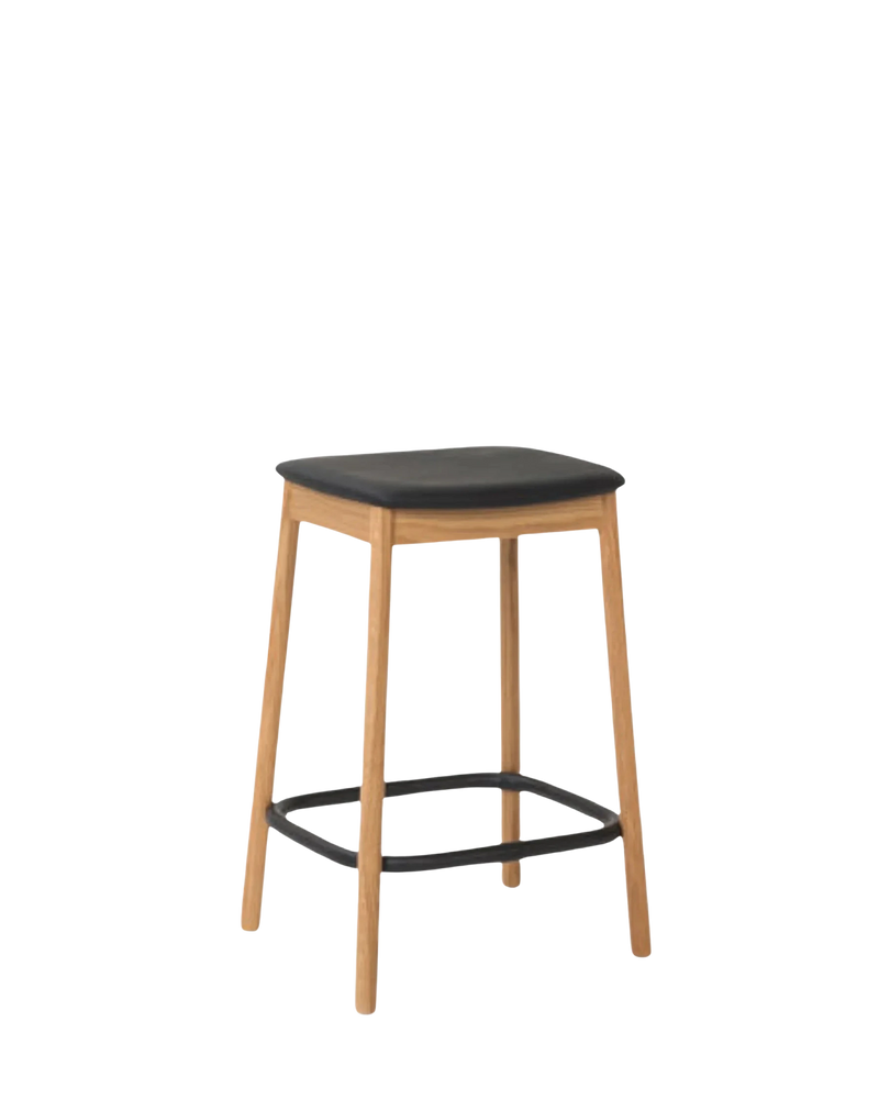 Radial Stool 65cm - Leather/Oak