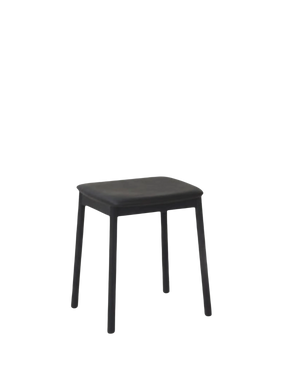 Radial Stool Low - Leather/Black