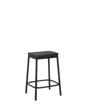 Radial Stool 65cm - Leather/Black