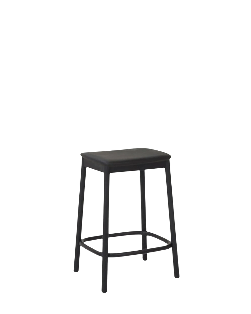 Radial Stool 65cm - Leather/Black