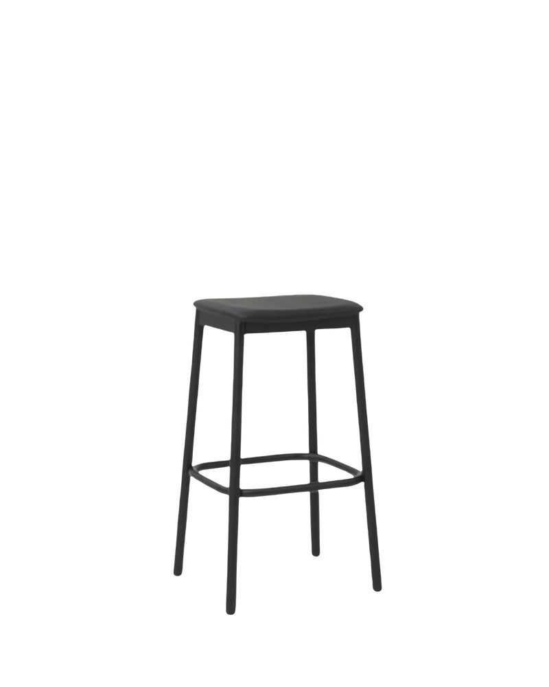 Radial Stool 75cm - Leather/Black