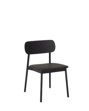 Radial Dining Chair - Leather/Black