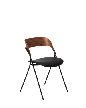 Trace Dining Chair - Leather/Walnut
